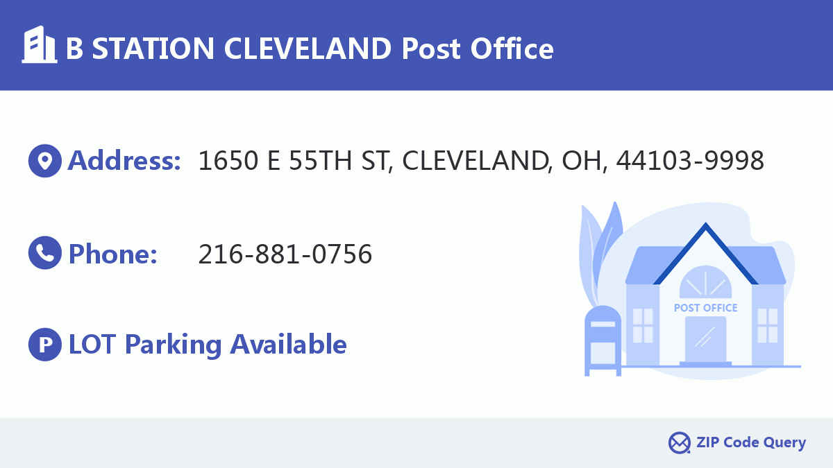 Post Office:B STATION CLEVELAND