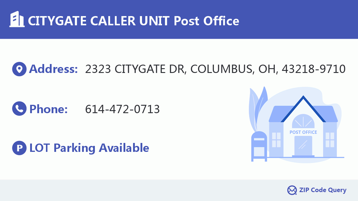 Post Office:CITYGATE CALLER UNIT