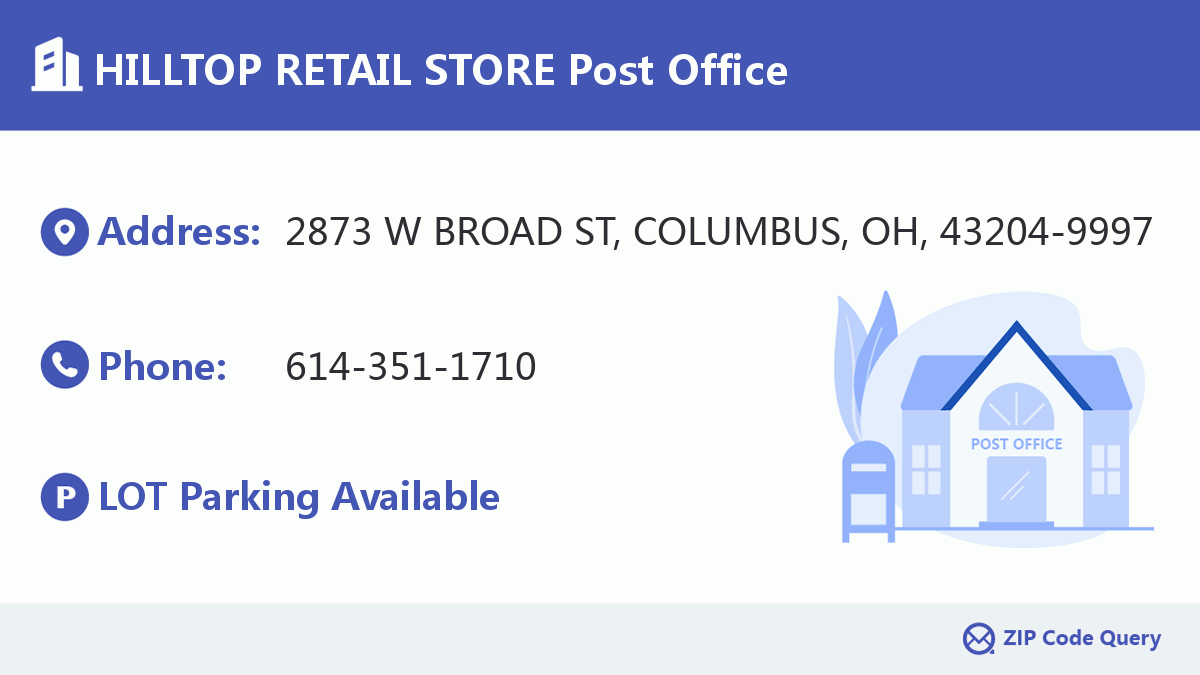 Post Office:HILLTOP RETAIL STORE